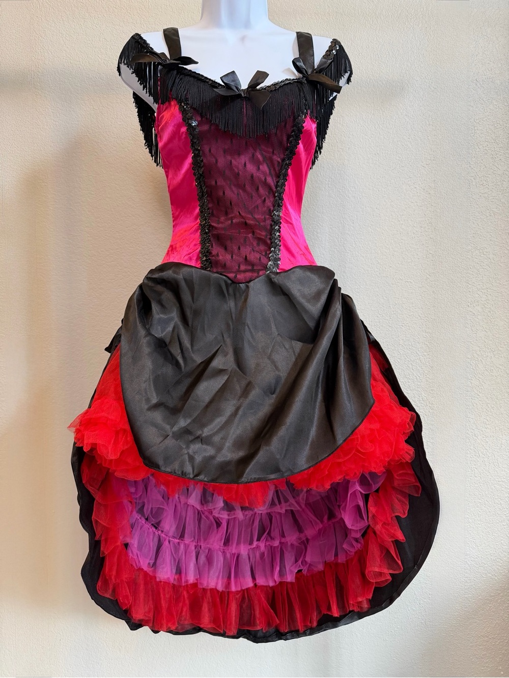 Deluxe Leg Avenue Highkick Honey Saloon Girl Costume Set Small